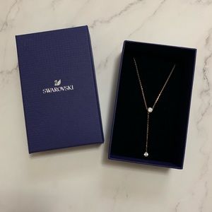 Swarovski rose gold necklace